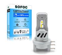 SOFOC H15 LED Headlight Daytime Running Light 7000LM 500% Brighter White with Cooling Fan Canbus Ready 64176 715 DC 12V 24V Hi/Lo Beam 1Pcs