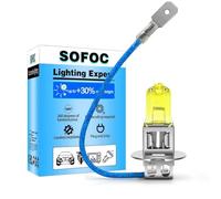 SOFOC-H3 Bulb PK22S Fog Lights Headlights Bulb Replacement Strong Penetration 12V 100W Light Yellow 4000K 2Pcs