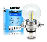 SOFOC H4 Bulb LED 9003/HB2 Headlight Yellow 6V 12V 24V Compatible 6-30V AC/DC 2W G40 1:1 Design With The Original Halogen Lamp 1Pcs
