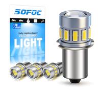 SOFOC P13.5S LED Bulb White 1.8W for Flashlight Hiking Headlamp Replacement Instrument Indicator Model Display Light AC/DC 6-30V 240LM 4Pcs