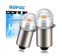 SOFOC P13.5S LED Torch Bulb 1-5V DC 3000K Warm White Decorative Light DIY Indicator Lamp Outdoor/Bicycle Headlamp Penlight for Maintenance 2Pcs