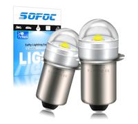 SOFOC P13.5S LED Torch Bulb 6-30V AC/DC 6000K White Decorative Light DIY Indicator Lamp Outdoor/Bicycle Headlamp Penlight for Maintenance 2Pcs
