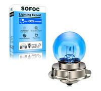 SOFOC P26S Halogen Bulb S3 6V 15W 500LM 6000K White for Motorcycle Scooter Headlight Fog Light G25 Globe Shape 2Pcs