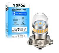 SOFOC P26S LED Bulb Motorcycle Headlight 6-30V 1000LM Warm White 1Pcs | DC Only • Fits 6V 12V 24V • Scooter & Moped Headlight • Flood & Spot Balanced • 24+6 Performance Chips • S3 Bulb
