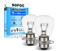 SOFOC P30D Halogen Bulb 12V 35W Dual Filament Warm White for Tractor Headlight Motorcycle Agricultural Vehicle Front Light 2Pcs