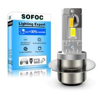 SOFOC P36D Bulb BPF LED 500% Brighter Than Halogen Motorcycle/Car Headlight Fog Light White+Yellow Combo(Switchable) DC 12V-18V 60W 4000Lm 1Pcs