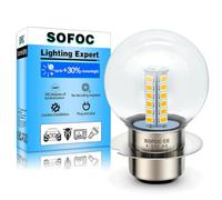 SOFOC P36S LED Bulb Warm White G40 for Motorcycle Car Headlight 1Pcs | 6V-30V AC/DC • Single Beam • G40 1:1 Design • Single Contact • 360° Lighting • Plug & Play • Error-Free • 500/200LM