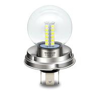 SOFOC- P45T LED Motorcycle Headlight G40 Bulb 6V 12V 24V AC6-30V Compatible 2W 500LM 2835 25SMD Dual Contact White 1Pcs