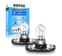 SOFOC PH19W 12V 19W Halogen Bulb Warm White for Reverse Light DRL Brake Light Direct OEM Replacement/Modification Flat Pins 2 Pcs