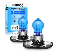 SOFOC PH19W 12V 19W Halogen Bulb White for Reverse Light Daytime Running Light Direct OEM Replacement/Modification Flat Pins 2 Pcs