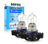 SOFOC PS19W Halogen Bulb 12V 19W 4300K Warm White for Fog Light DRL Daytime Running Light Headlight Replacement PG20-1 800LM 2Pcs