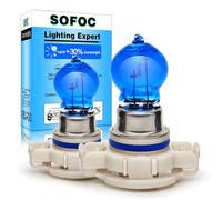 SOFOC PS24W Halogen Bulb 12V 24W White for DRL Fog Light Reverse Light Low Beam Lamp Replacement Plug and Play 800LM 6000K 2Pcs