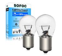 SOFOC PY21W 24V 21W BAU15S Warm White Tail/Reverse Lamp Side light 150°Offset Pin Single Contact/Beam Bayonet Base S25 Bulb 2Pcs