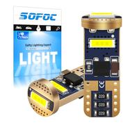 SOFOC T10 LED Bulb 200LM White 194 W5W Wedge Base for Dome Light Reading Light License Plate Side Marker & Courtesy Light 12V 24V 2Pcs