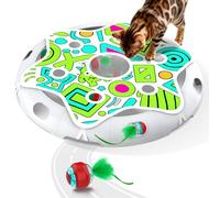 Sofolor Interactive Cat Toy Playset, Hide and Seek Toy with Motion Activate Cat Ball, 2 Kitten Toys Bell Ball, Exercise Toys for Indoor Bored Adult Cats