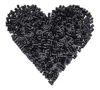 SOFPALTE 1000Pcs Black Melting Beads Bulk 5mm Iron Beads Black Bulk with 3mm Hole Inventory Refill Pack Compatible Hama Melting Crafts for DIY Crafts Handmade Decoration Birthday Gifts Adults