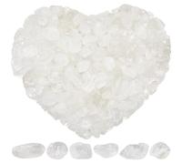 SOFPLATE 1.1 Lb/500g Clear Quartz Crystals Chips Crushed Stone Crystal Chips Bulk Natural No Holes Small Chips Stones Crystal Rocks Stone for Vases Fish Turtle Tank Plants Vases fillers Home Decor