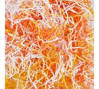 SOFPLATE 1/2 LB Fall Color Shredded Paper Filler Thanksgiving Crinkle Cut Paper Shred Filler Bulk White Orange Gold Gift Filler Paper Shreds for Gift Wrapping Packaging Basket Filling Birthday Wedding