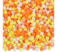 SOFPLATE 1 Box 1000Pcs Round Frosted Beads Matte Acrylic Beads 6mm Opaque Orange Colored Small Ball Smooth Frost Bubblegum Gumball Loose Spacer Bead for Jewelry Making Bracelet Necklace DIY Crafts