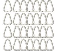 SOFPLATE 1 Box 1000Pcs Triangle Open Rings Metal Jump Ring 6.5mm 304 Stainless Steel Jumping Rings Connectors Pinch Clip Bails Clasp Hooks for jewellery Making Findings Earrings Bracelet Necklace Craf