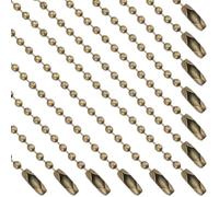 SOFPLATE 1 Box 100Pcs Antique Bronze Ball Chain 5.9 Inch Ball Bead Chain Short Metal Dog Tag Beads Balls with Connectors for Hanging Keychain Bag Charm Decoration DIY Jewelry Making Crafts Labels