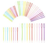 SOFPLATE 1 Box 100Pcs Colourful Large Eye Sewing Needles Plastic Eye Needles Yarn Darning Tapestry Blunt Crochet Accessories for Knitting Crafting Supplies DIY Handmade Projects 7.1cm/2.8In 9cm/3.5In