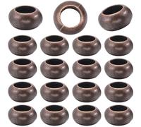 SOFPLATE 1 Box 100Pcs European Metal Spacer Beads Alloy Large Hole Rondelle Bead Bulk Tibetan Style Red Copper Round Big Hole Bead Spacers for Bracelets Necklace jewellery Making DIY Crafts 9.5x5.5mm