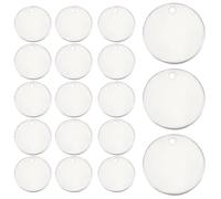 SOFPLATE 1 Box 100Pcs Round Stamping Blanks Metal Blank Tags Charms 304 Stainless Steel Flat Round Dog Cat Collar Tag Silver Pet Engraved Pendant Charm for Jewellery Making Charms Necklaces DIY Crafts