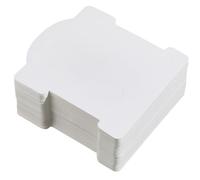 SOFPLATE 1 Box 100Pcs White Hair Clip Display Cards Headband Display Cards 3.5 x 3.1 Inch Barrette Bow Holder Hair Accessories for Bobby Pins Claw Clips Jewellery Organisation Storage Small Business