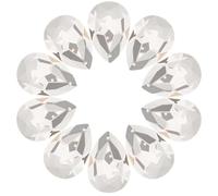 SOFPLATE 1 Box 10Pcs 1.9x1.3in Tear Drop Crystal Beads Teardrop Charms Big Clear Transparent Pear Glass Crystals Pendant Sun Shine Catcher Suncatcher Hanging Prism for Windows Home Wedding Ornaments