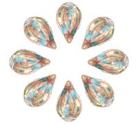 SOFPLATE 1 Box 10pcs 50mm Teardrop Glass Crystals Glass Teardrop Beads Ab Colors Transparent Waterdrop Rainbow Maker Crystal Prism Replacement for Chandelier Wedding Party Decoration Diy Crafts
