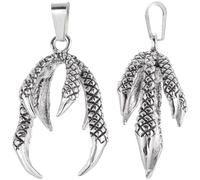 SOFPLATE 1 Box 10Pcs Dragon Claw Charms Dragon Pendants Bulk Alloy Silver Dragon Claw Beads Connectors Pinch Bails Holder Claw Bead Caps for Jewellery Making Charms Necklace Supplies DIY Crafts