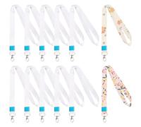SOFPLATE 1 Box 12 Pack Sublimation Lanyards Blanks White Heat Transfer Lanyard with Clasp Swivel Hooks Polyester Neck Lanyards for ID Badges Holder Office School Supplies Badge Lanyards 18.7In Long