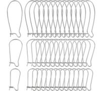 SOFPLATE 1 Box 120Pcs 3 Styles Kidney Earring Hooks Stainless Steel Kidney Ear Wires Silver Long Dangle Earring Findings U Shaped Hoop Kidney Ear Wires for jewellery Making Supplies DIY Craft Beginner