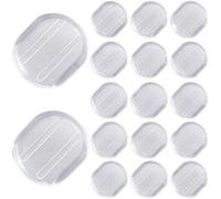 SOFPLATE 1 Box 120Pcs Clip Earring Pads Soft Silicone Earring Backs Painless Disc Comfort Earring Backs Small Transparent Clear Clip on Earring Cushions for Clip Earrings Making Support DIY Craft