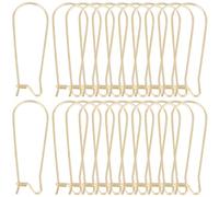 SOFPLATE 1 Box 120Pcs Gold Kidney Earring Hooks Stainless Steel Kidney Ear Wires Hooks Dangle U Shaped Teardrop Ear Wire with 33mm Long Hoop Kidney Ear Wires for jewellery Making Supplies DIY Craft