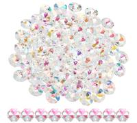 SOFPLATE 1 Box 16mm Clear AB Glass Octagon Beads Prism Beads Bulk 2 Hole Large Glass Crystal Chandelier Replacement Parts Sun Catcher Faceted Space for DIY Lamp Suncatcher Hanging Pendant Jewellery