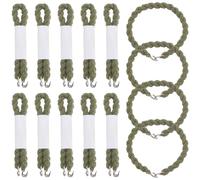 SOFPLATE 1 Box 16PCS Army Green Elastic Boot Straps Military Boot Bands Blousing Garters Legging Rope with Metal Hooks for Army Police Training Hiking Cycling Outdoor Sports Accessories men women