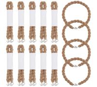 SOFPLATE 1 Box 16PCS Elastic Boot Bands Khaki Military Boot Straps Legging Rope Garter Pant Leg Blousing Bands with Metal Hooks for Army Police Outdoor Sports Training Hiking Climbing Biking Men Women