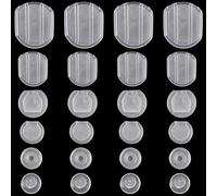 SOFPLATE 1 Box 180Pcs 6 Styles Earring Cushions Clip Earring Pads Clear Silicone Non Pierced Clips on Earrings Pad Ear Nuts Round Oval Comfort Earring Cushion for Clip Earrings Accessories Women