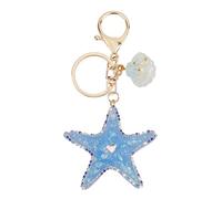 SOFPLATE 1 Box 1Pc Sea of Stars Keychain Starfish Key Chains Small Sea Star Keyring Blue Cute Acrylic Alloy Rhinestone Sparkling Shell Beach Keychains for Women Car Keys Party Favor Wedding Favors