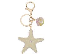 SOFPLATE 1 Box 1Pc Sea Star Bag Charm Starfish Key Chains Cute Beach Sea of Stars Ocean Alloy Acrylic Pink Keyring Rhinestone Summer Purse Charms Accessories for Handbags Car Keys Backpacks Decoration