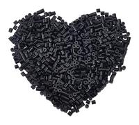 SOFPLATE 1 Box 2000 Pieces Black Melting Beads Crafts 5mm Fuse Beads Bulk Storage Refills Plastic Tube Iron Melty with 3mm Hole Compatible Hama Replenish Accessories for Crafting DIY Holiday Decor