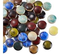 SOFPLATE 1 Box 200g Porcelain Ceramic Mosaic Tiles Round Ceramic Mosaic Tiles Small Round Mosaic Tiles Colorful Irregular Broken Ceramics Pieces Bulk for DIY Craft Plate Flowerpot Vases Cup Home Decor