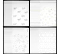 SOFPLATE 1 Box 200Pcs 4 Styles 3x5 Inch Self Sealing OPP Bags Clear Flower Printed Mini Cellophanes Bags Transparent Resealable Treats Wrapper for Cookies Candy Bakery Crafts Small Product Packaging