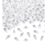 SOFPLATE 1 Box 200Pcs 6x12mm Teardrop Crystal Bead Suncatcher Glass Beads Tear Drop Transparent Clear Chandelier Top Drilled Faceted Spacer Loose Bead for Jewellery Making Earring Chandelier DIY Craft