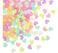 SOFPLATE 1 Box 200Pcs Glow In The Dark Star Beads Colorful Pony Beads Luminous Plastic Stars Small Assorted Loose Smooth Seed Spacer Findings Accessories for Jewelry Making Bracelet Necklace DIY Craft