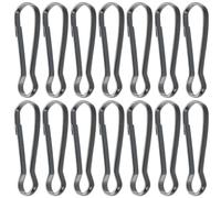 SOFPLATE 1 Box 200Pcs Lanyard Spring Hooks Lanyard Snap Hook Clip 22.5mm Black Iron Gourd Push Gate Metal Hanging Clasp Buckles Findings for Keychains ID Cards Purses Curtains Pet Tags DIY Making