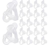 SOFPLATE 1 Box 200Pcs Plastic Earring Converter Clear Clip Earrings Backs 0.55x0.35x0.51In Triangle Shape Ear Component with Loops Clip on Findings for Jewellery Making Supplies DIY Craft Women