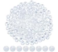 SOFPLATE 1 Box 200Pcs Round Crystal Suncatcher Beads Clear Crystal Bead Charms 8mm Glass Faceted Prisms Charm Pendant Chandelier Replacement Loose Spacers for Necklace Earring Jewellery Lampwork Decor